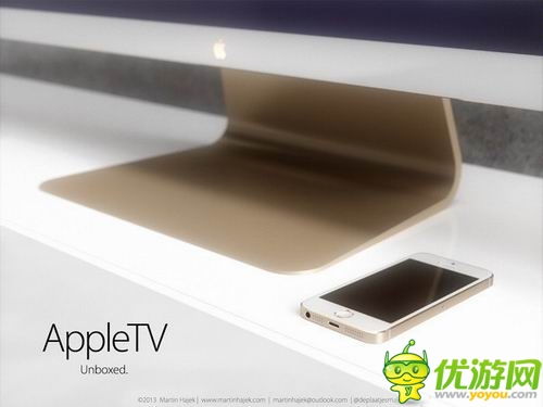 蘋果曲面電視概念設計亮相 擁有土豪金配色