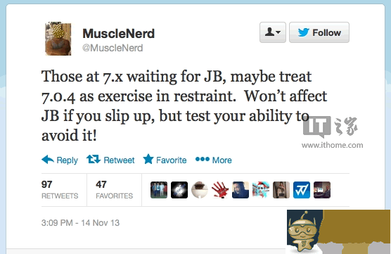 蘋果發(fā)布iOS 7.0.4更新 倆大神說不影響越獄