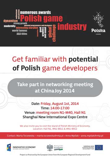 波蘭展團即將亮相2014ChinaJoy