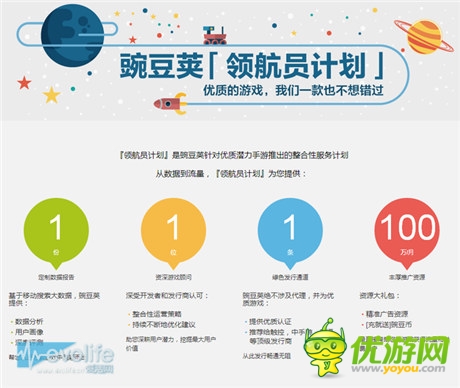 豌豆莢的高級搬運工戰(zhàn)略 領(lǐng)航者計劃扶持手游開發(fā)者