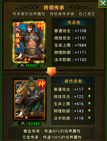 一秒提升實(shí)力 手游《熱血三國》培養(yǎng)傳承解析